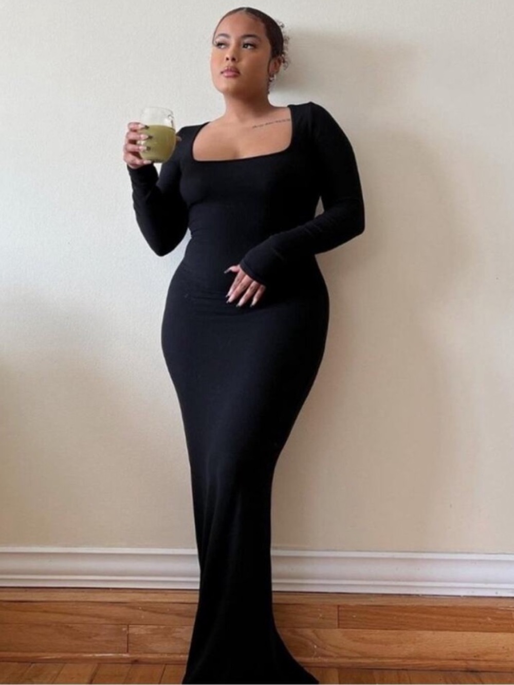 Skims Soft Lounge Long Sleeve Maxi Dress
